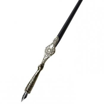 Pluma de caligrafía antigua de inmersión, metal tallado, 1 unidad