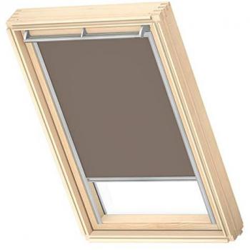 VELUX Verdunklungsrollo DKL F08 4574S, verdunkelnd, alufarbene Führungsschienen & Griffleiste, stufenlos positionierbar
