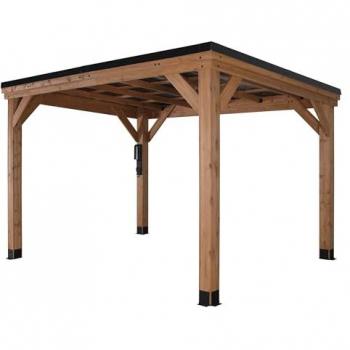 Arcadia 100% Cedar Wood Gazebo – 370 cm W × 290 cm D × 260 cm H