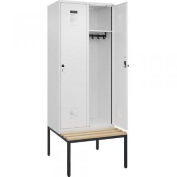 Vestiaire Evolo Plus (Banc) – 2 Compartiments, 400 mm de Largeur