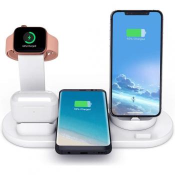Soporte de carga inalámbrico 3 en 1 para Apple Watch, AirPods Pro y iPhone