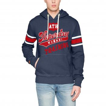 Superdry Kapuzenpullover Herren Real Ath, Princedom Blau Marl, Größe L