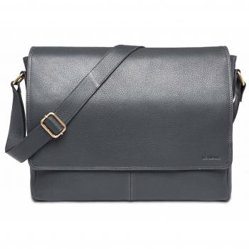 Vintage Büffel‑Leder Schultertasche – LEABAGS Oxford