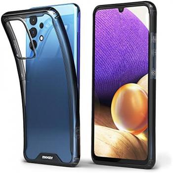 Cover Ibrida Trasparente con Bordo Nero per Samsung A32 5G