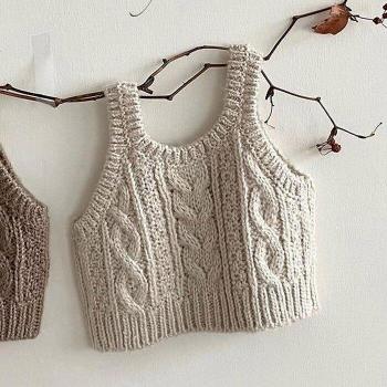 Knit Vest voor Baby's Effen Kleur Mouwloos