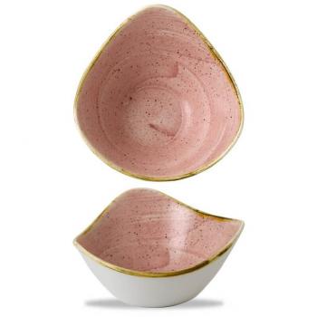 Coppa Triangolare in Porcellana Vetrificata Rosa 15,3 cm