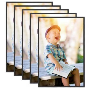 Schwarzer MDF-Rahmen-Set (5x) – Wand-/Tischcollage 21 × 29,7 cm