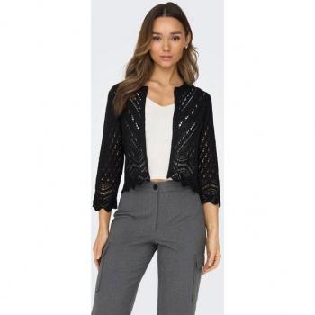 JDY Damen 3/4‑Ärmeliger Schwarzer Cardigan XL