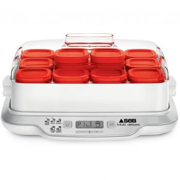 Yaourtière SEB 6 pots 140 ml, 5 programmes automatiques, 100 % sans BPA, Fabriqué en France YY5114F