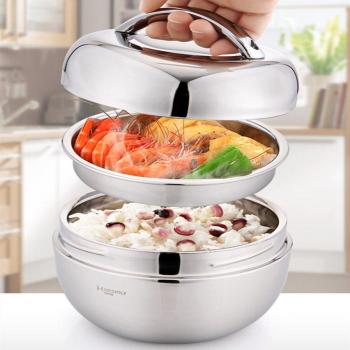 Insulated Lunch Box with Stainless Steel Bowls