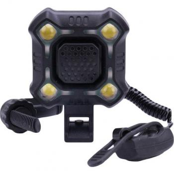 Sonnette de bicyclette 2 en 1, étanche, éclairage, USB, 140db