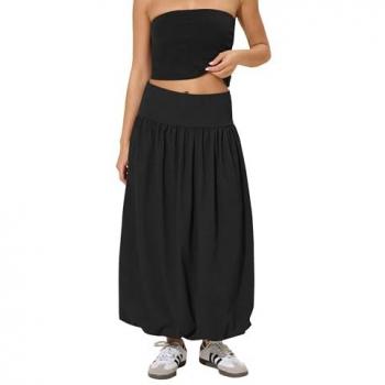 Jupe Noire Petite avec Ourlet Boule PixieGirl