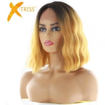 Malla Frontal Ondulada X‑Tress: Bob Corto y Raíces Oscuras