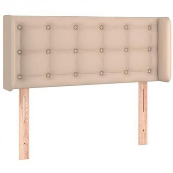 Testiera Cappuccino a LED 83x16x78/88 cm in Similpelle