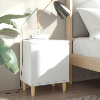 Classic White Bedside Table 40×30×50 cm
