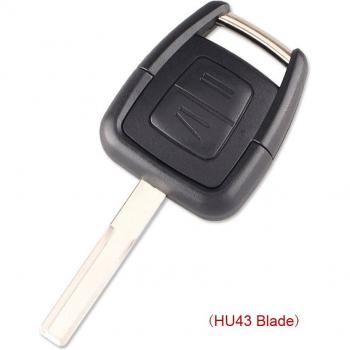 Funda de control remoto KEYYOU + hoja sin cortar para OPEL Vectra Astra Zafira 2 botones