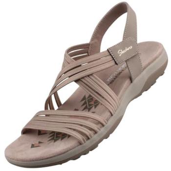 Skechers Women’s Reggae Slim Sunnyside 2.0 Beige Flats – Sustainable Material, Machine Washable