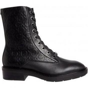 Botas Calvin Klein Piel Negra Rubber Sole con Cremallera