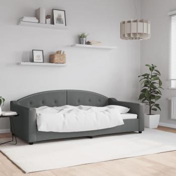 90x190 cm Dark Grey Upholstered Day Bed