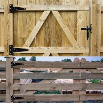 T-Bisagra Negra 4” – Correa de Puerta para Cobertizos