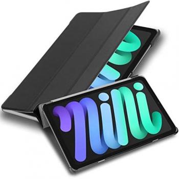 Casquette noire satin iPad Mini 6 8,3 avec poche portefeuille