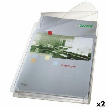 Leitz Expanding Pocket with Flap Strong embossed Polypropylene A4 Clear Pack of 5