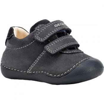 Geox Toddler Tutim Crawl Leather Shoes (Brown, Size: 2.5)
