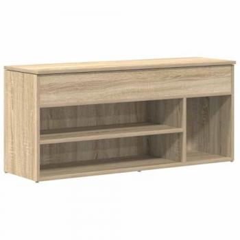 VidaXL Sonoma Oak Shoe Bench 102x30.5x45 cm Engineered Wood