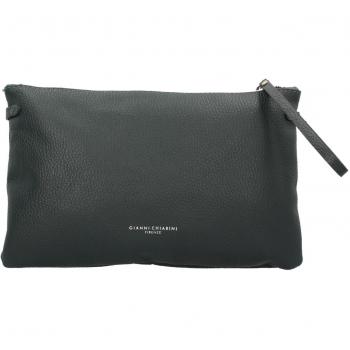 Borsa a tracolla in pelle verde con tracolla