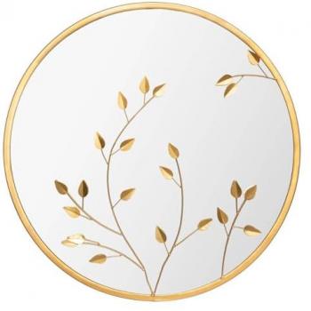 Feuille Spiegel aus Metall, goldfarben, 58 cm – Atmosphera