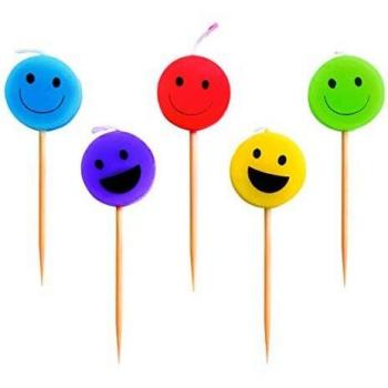Scatola da 12 u. di Set 5 Candele Sorriso
