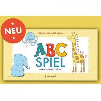 ABC-Spiel mit Tieren und Tiernamen, bestehend aus 52 Karten. Alphabet Memo-Spiel mit Tieren 52-teilig. Gedächtnis Lernspiel für Kinder zum ABC und ... Kinder Legekartenspiel zur Bildpaar Suche