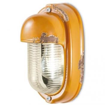 Applique Vintage Verticale Ceramica Gialla 1 Luce E27