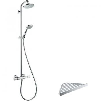 Colonne de douche Hansgrohe Croma 160 avec tablette AddStoris intégrée