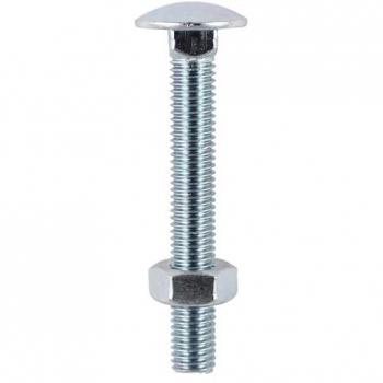 M6 x 50 6‑Piece Zinc Carriage Bolt and Hex Nut Bundle