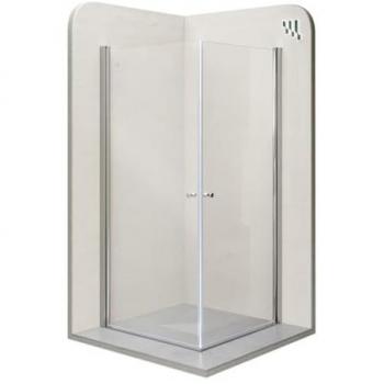 Módulo de Ducha Gaia 75x75x190 cm – Reversible con Puerta Abatible, Ajuste 73,5-75,5 cm, Perfiles Cromados y Cristal 6 mm