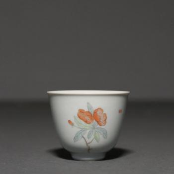 2pcs 30ml Hibiscus Small Tea Cups