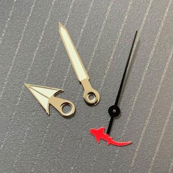 Luminous White Watch Hands with Silver Edge for NH35/36/4R/7S Movement