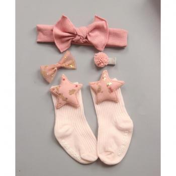 Set de calcetines de princesa para bebé con accesorios
