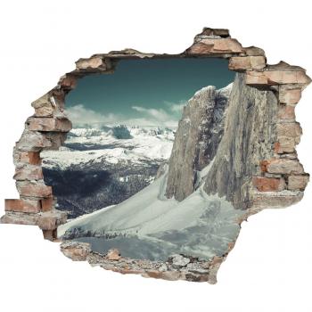 Queence Wandtattoo »Berge«, (1 St.), Wandsticker, Wandbild, selbstklebend, 3D, Wanddurchbruch