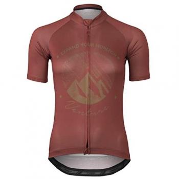 Maillot Agu Gravel Venture S femme grenat manches courtes