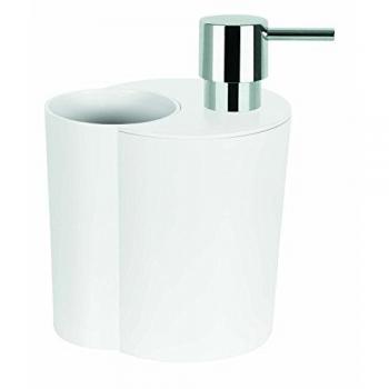 Distributeur de savon et verre à dents Sun&Moon 17x12x10cm blanc