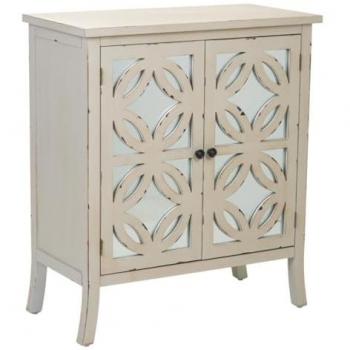 Recibidor de madera con cristal blanco Wanderlust Deco 74x37x84