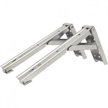 Durable 8-14 Inch White Folding Shelf Bracket