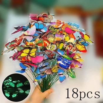 Glow in the Dark Butterfly Decorations, 5-24 Count