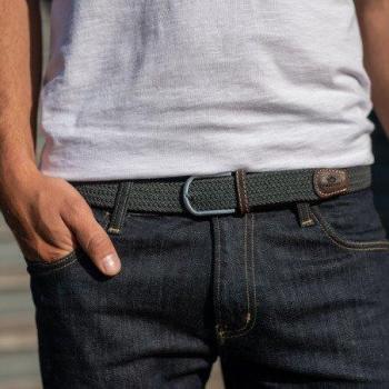Grigio Flanella Cintura Elastica Intrecciata Billybelt
