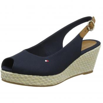 Tommy Hilfiger Elba Basic Sling Back, Alpargata para Mujer, Azul