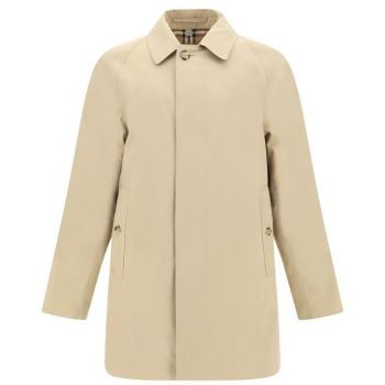 Burberry Men's Beige Wool-Cotton Parka, XL