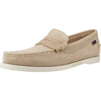 Mocasín de Cuero Suede Sebago Dan Boat – Color Beige