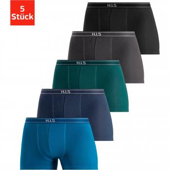HIS Boxershorts Herren S – 95 % Baumwolle / 5 % Elasthan, mit Steifen